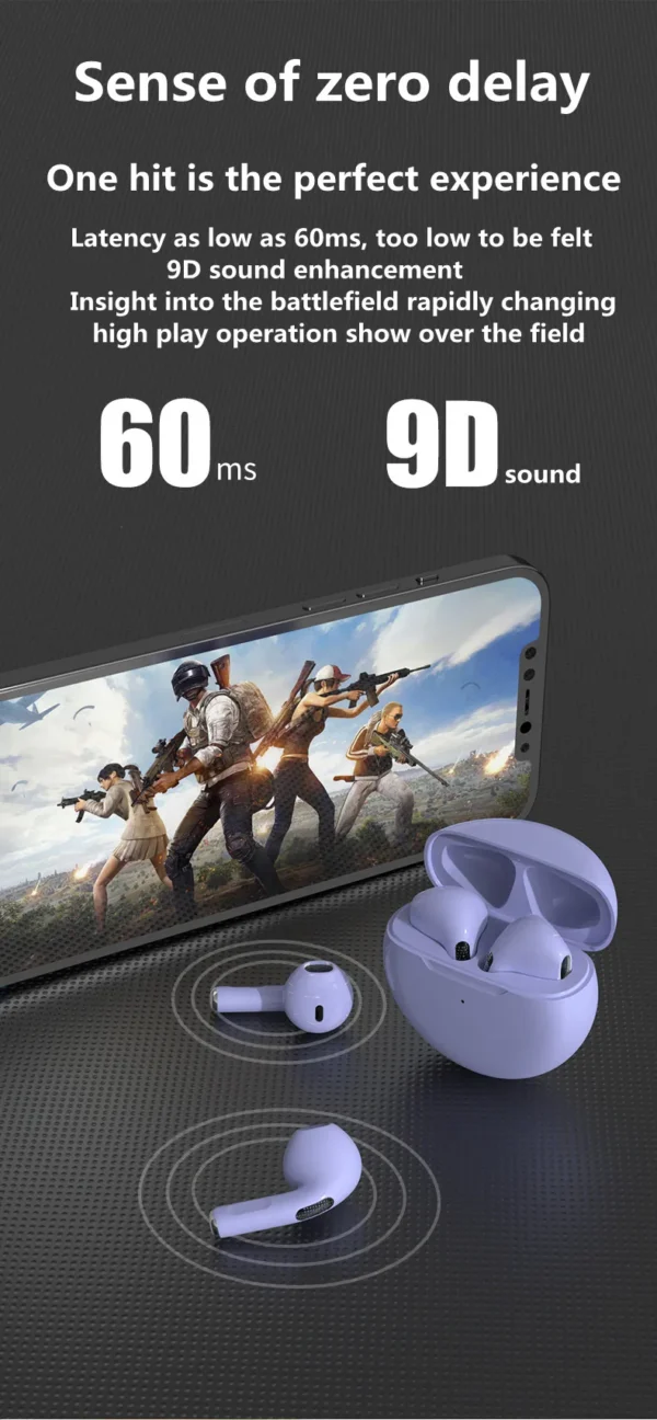 Écouteurs sans fil Bluetooth Air Pro 6 TWS – Image 14