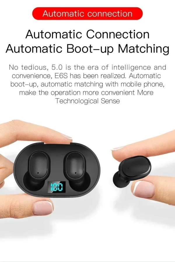 Écouteurs sans fil Bluetooth TWS E6S Fone – Image 12